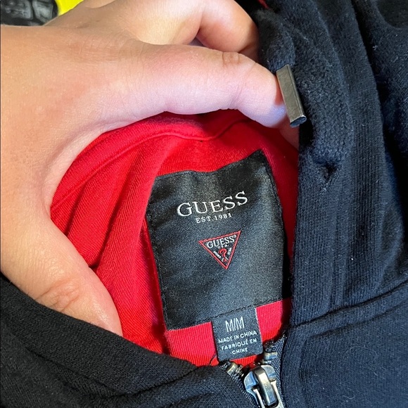 Guess Black and Red Hooded Vest - Picture 2 of 2